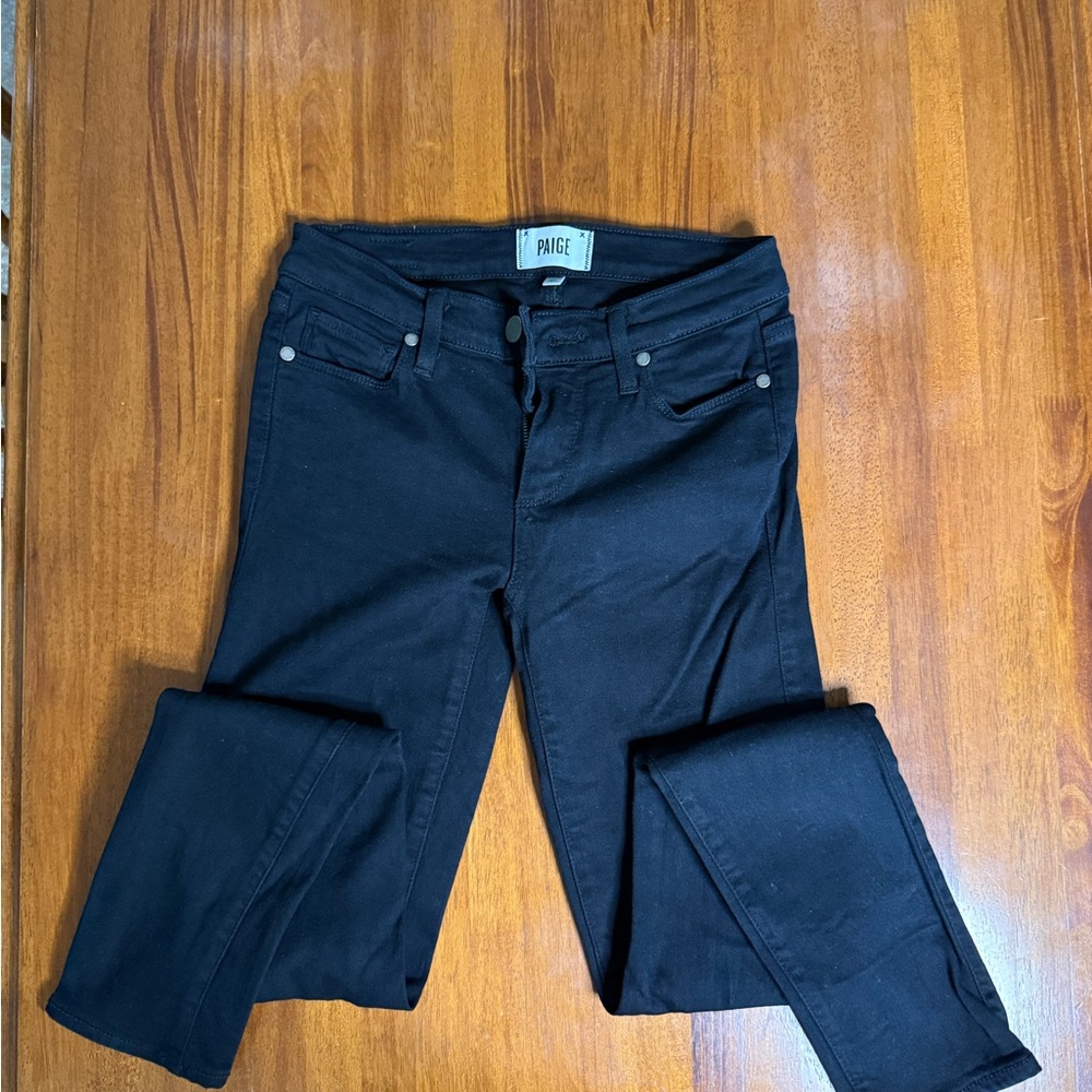 PAIGE Women's Classic Black Skinny Jeans
